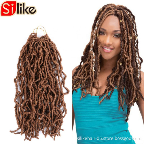 21 strands/pack Ombre Bobbi Boss Synthetic Crochet Braid Nu Locs 18"Goddess Crochet Faux Locs Premium Synthetic Crochet hair